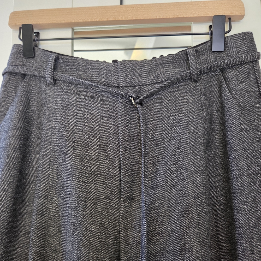 Petite Studio Silas Herringbone Wool Trousers, Charcoal, Medium - Picture 2 of 16